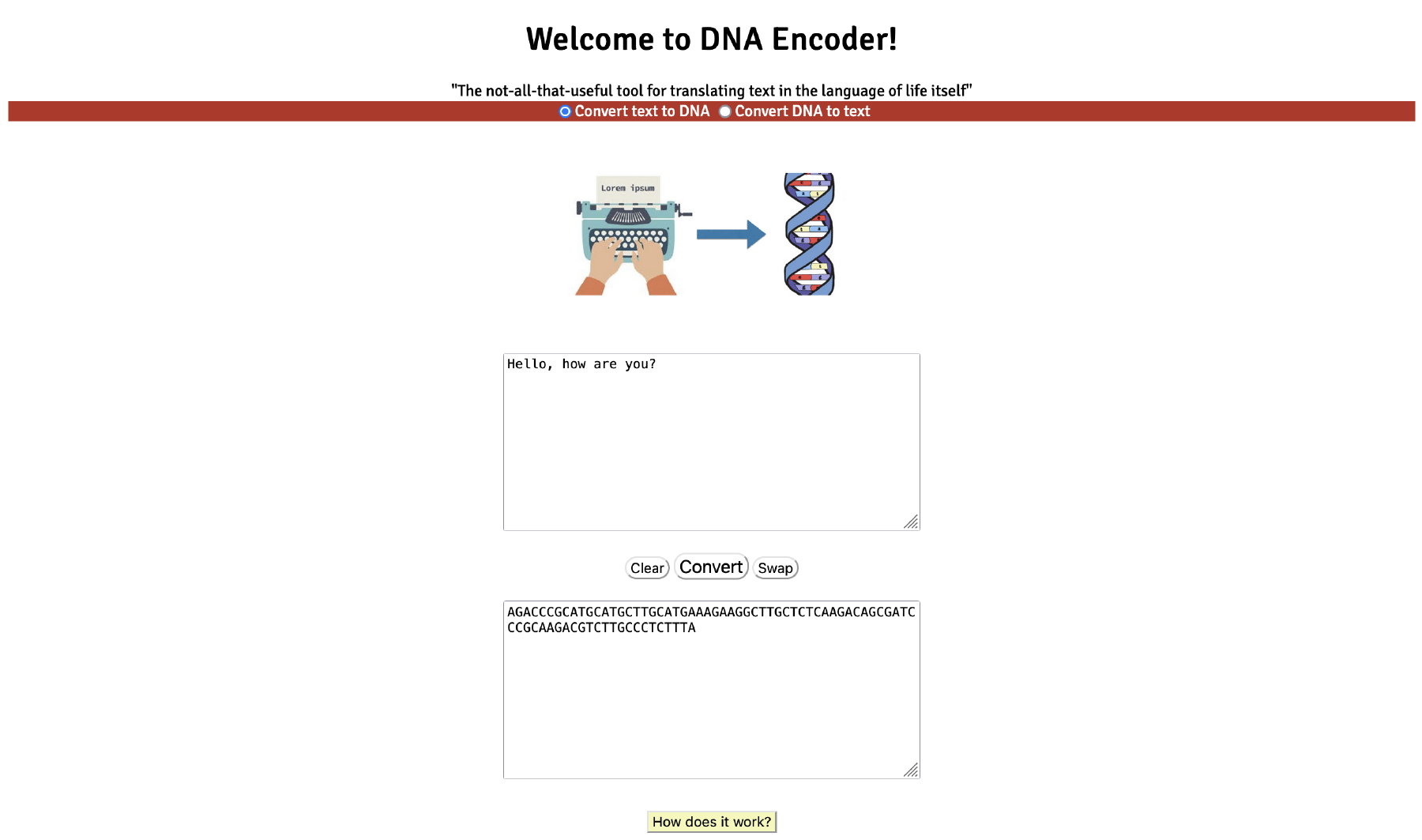DNA encoder screenshot