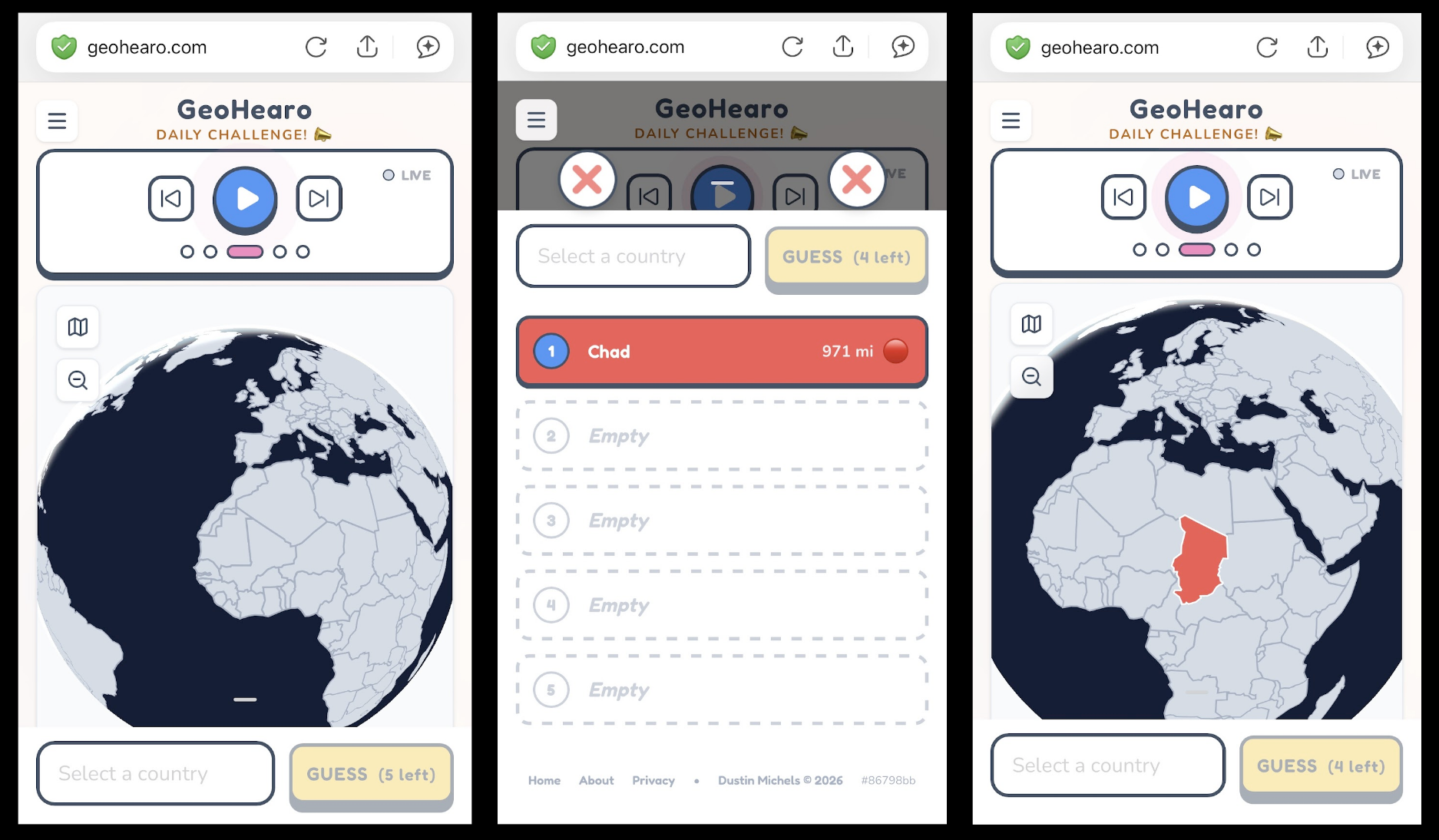 GeoHearo game screenshot